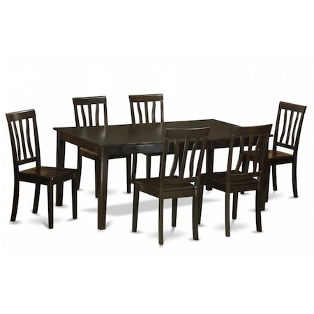 Homestyles 7 Piece Formal Dining Room Set-Table With Leaf and 6 Kitchen Chairs HO122750